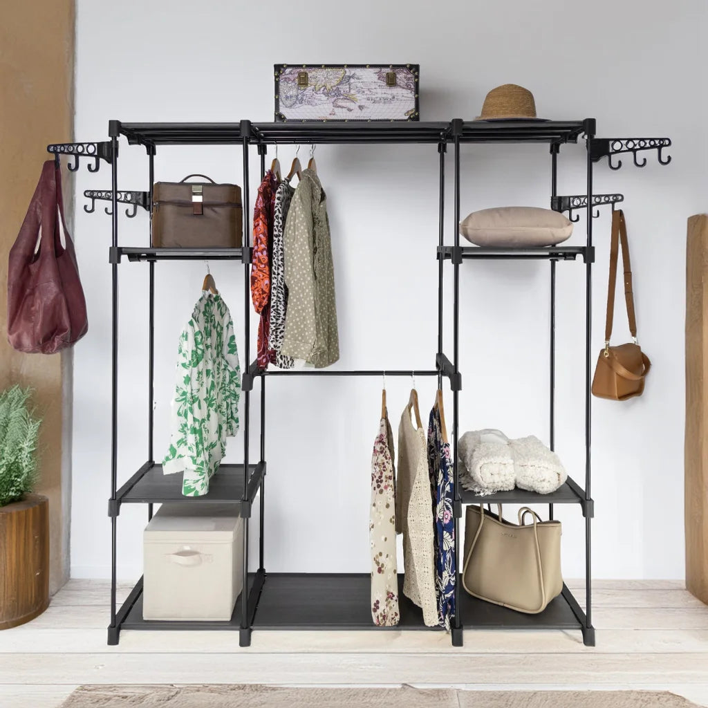 Sorti Freestanding Portable Closet Metal Wardrobe Garment