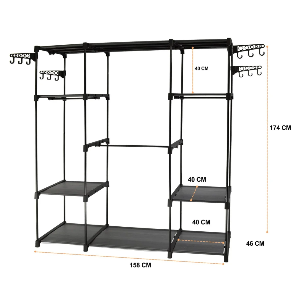 Sorti Freestanding Portable Closet Metal Wardrobe Garment