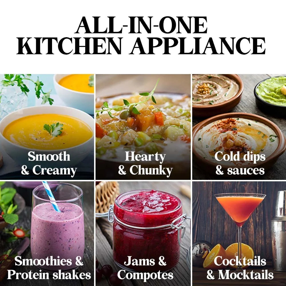 Soup Maker Blender Smoothie Compact Hot Cold Stainless