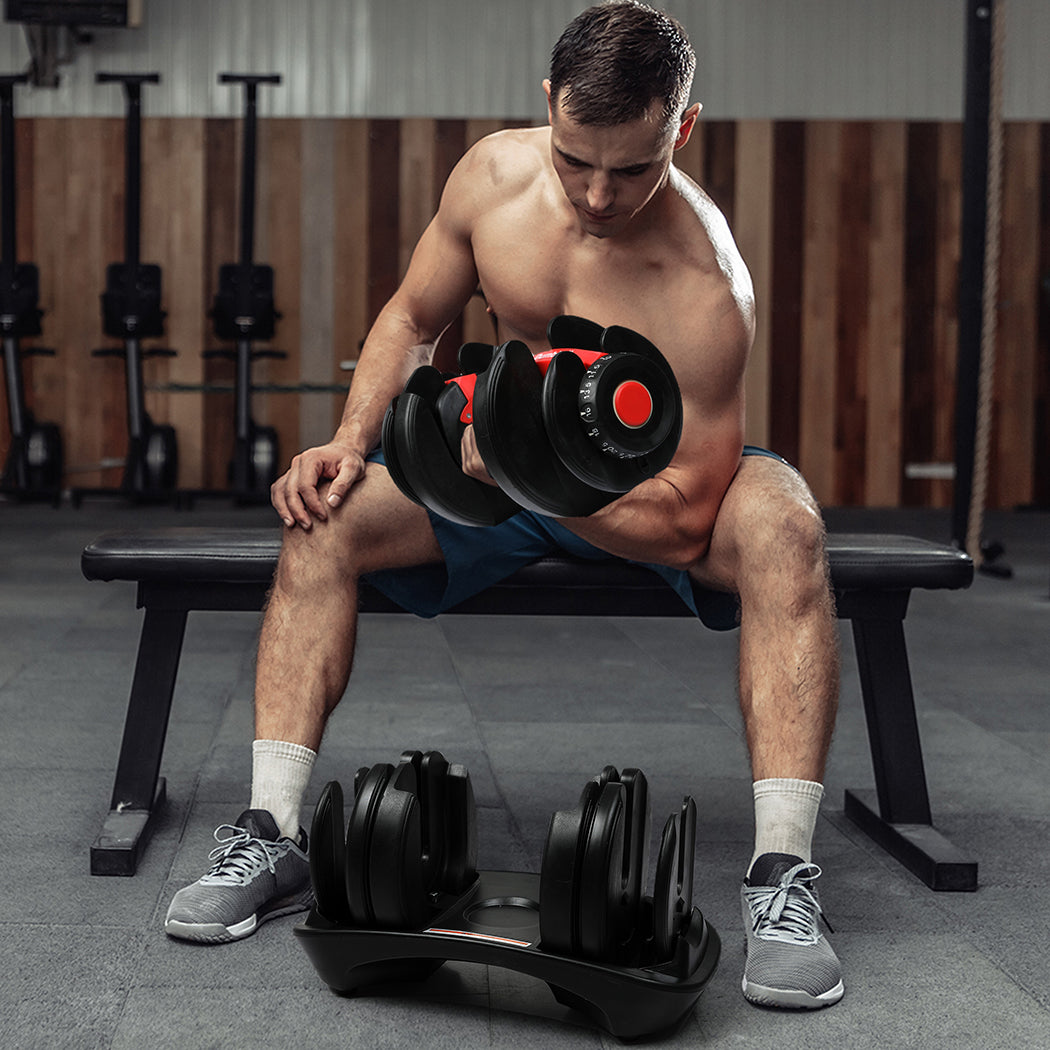 Centra 24kg Adjustable Dumbbell Set Home Gym