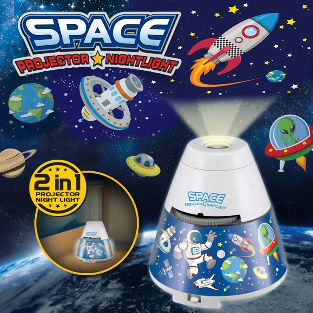 Space Capsule Projector Night Light Kids STEM Toy - Space