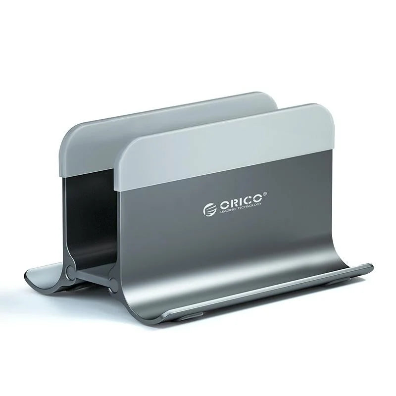 Space-saving Vertical Laptop Stand - Compact Design - Grey