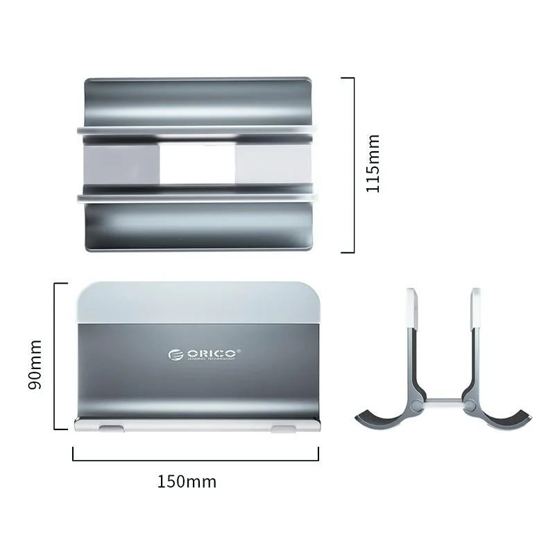 Space-saving Vertical Laptop Stand - Compact Design