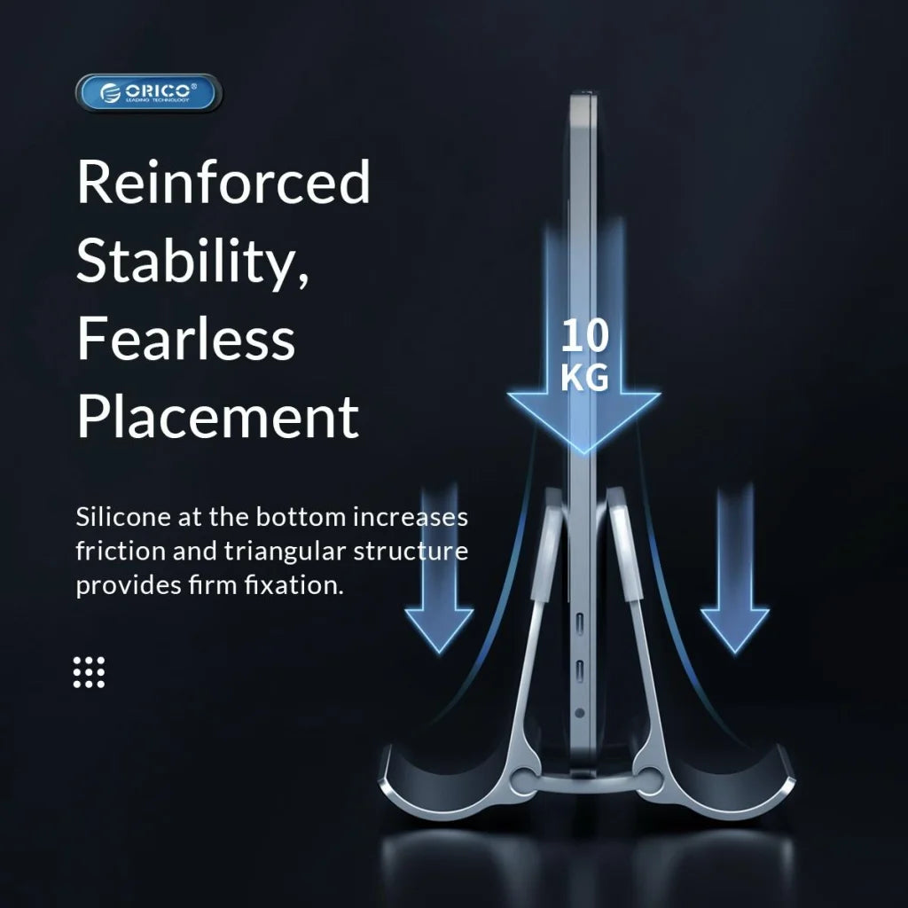 Space-saving Vertical Laptop Stand - Compact Design