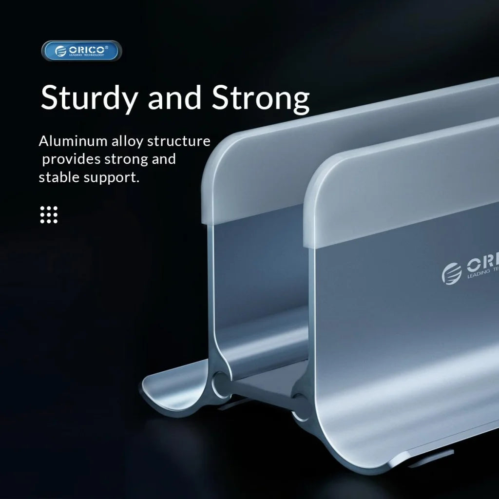Space-saving Vertical Laptop Stand - Compact Design