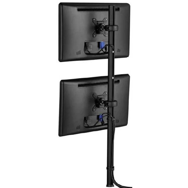 Spacedec Display Donut Pole 1150mm Black Double Monitor