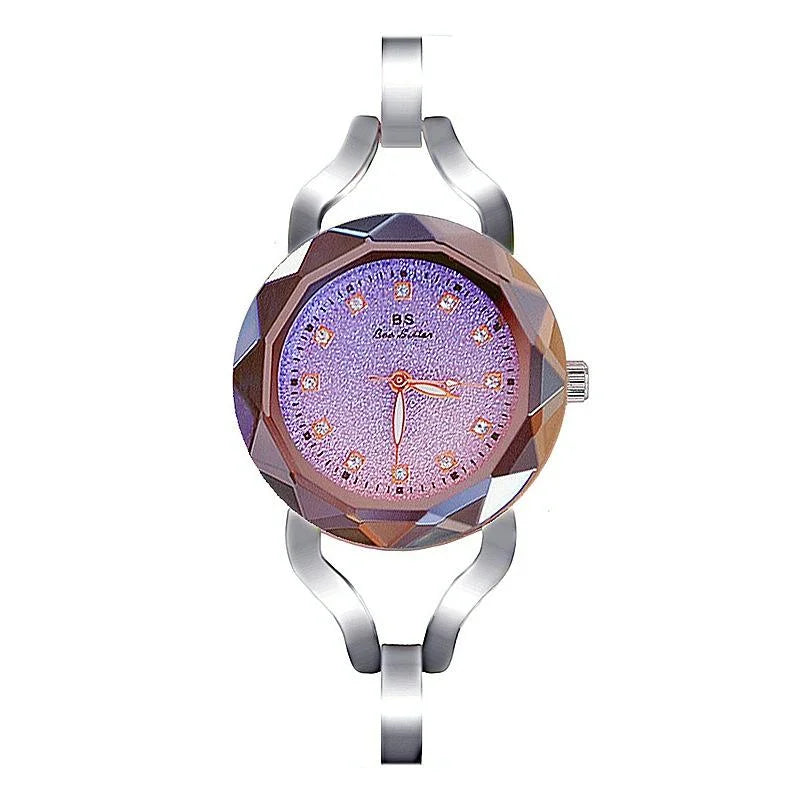 Sparkling Aurora Star Diamond Chain Watch for Women - Rose