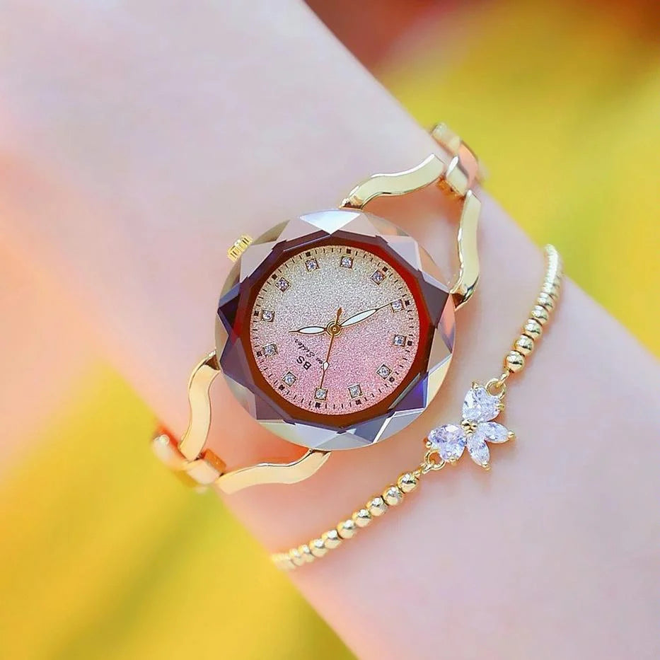 Sparkling Aurora Star Diamond Chain Watch for Women