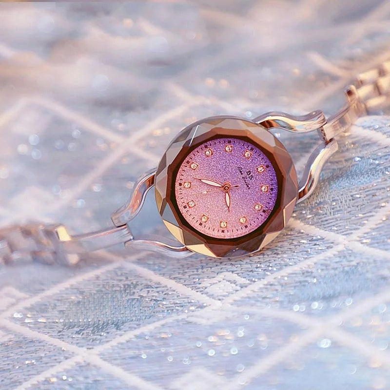 Sparkling Aurora Star Diamond Chain Watch for Women