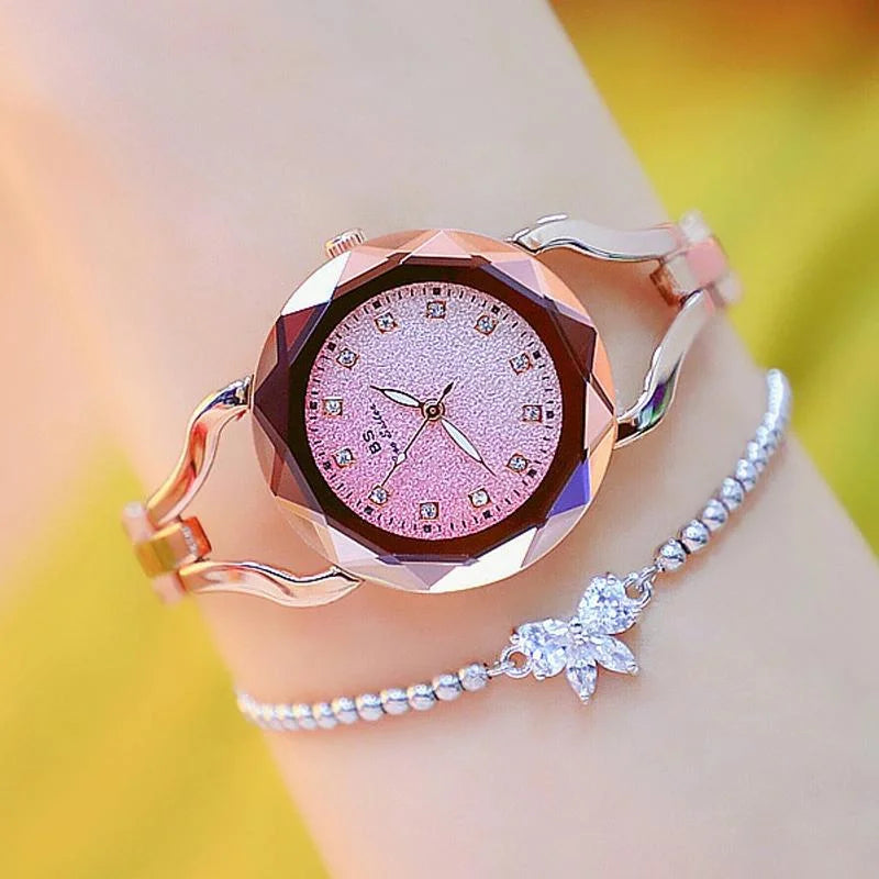 Sparkling Aurora Star Diamond Chain Watch for Women