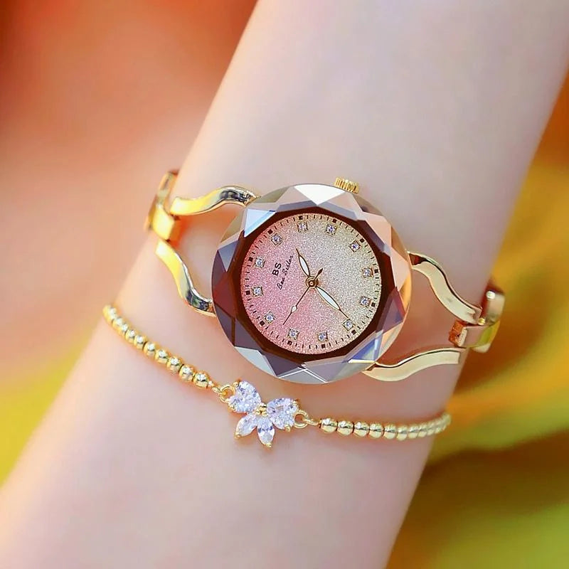 Sparkling Aurora Star Diamond Chain Watch for Women