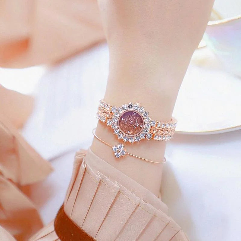 Sparkling Diamond Chain Watch for Women - Full of Elegance