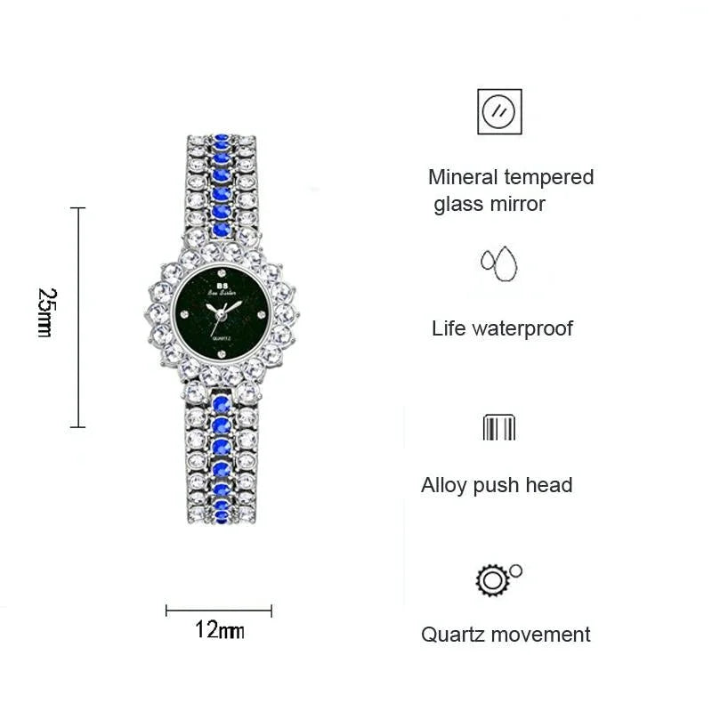 Sparkling Diamond Chain Watch for Women - Full of Elegance