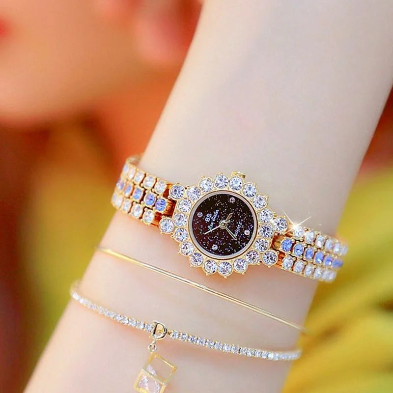 Sparkling Diamond Chain Watch for Women - Full of Elegance