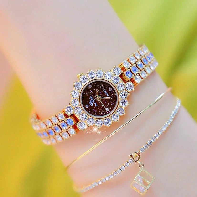 Sparkling Diamond Chain Watch for Women - Full of Elegance