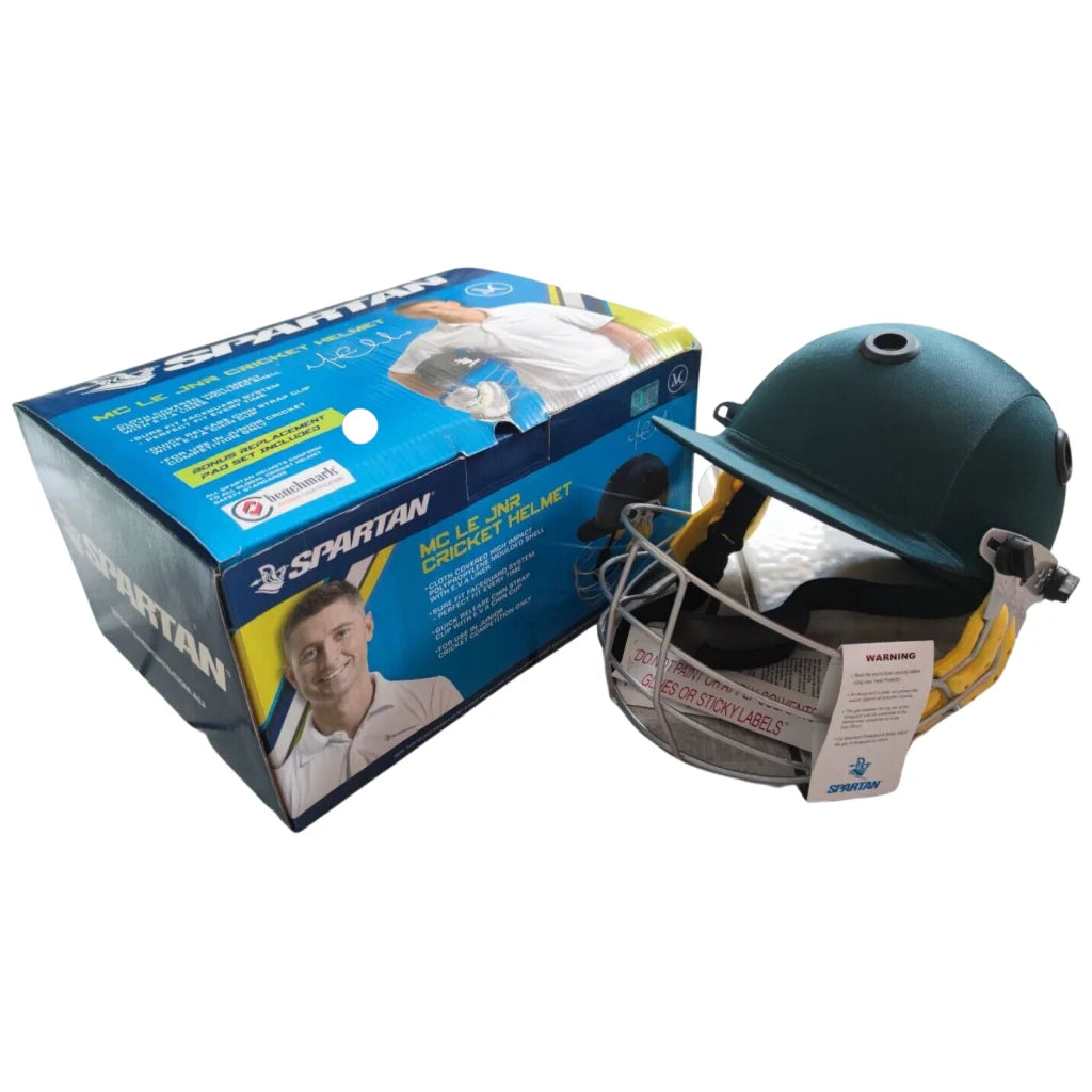 Spartan MC LE Jnr Junior Cricket Helmet Youth Large - Green