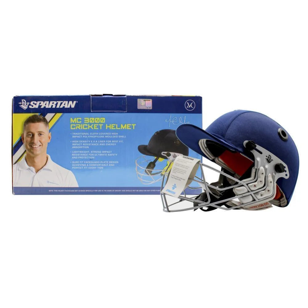 Spartan MC LE Jnr Junior Cricket Helmet Youth Large - Navy