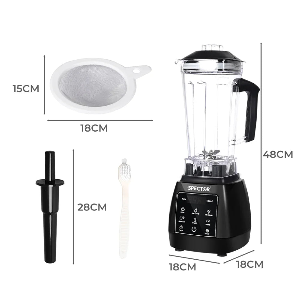 Spector 2L Commercial Blender Mixer Black 633