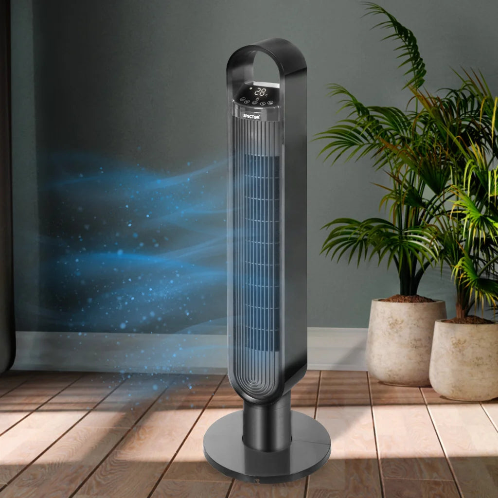 Spector Portable Bladeless Tower Fan Black-1973193856157618182