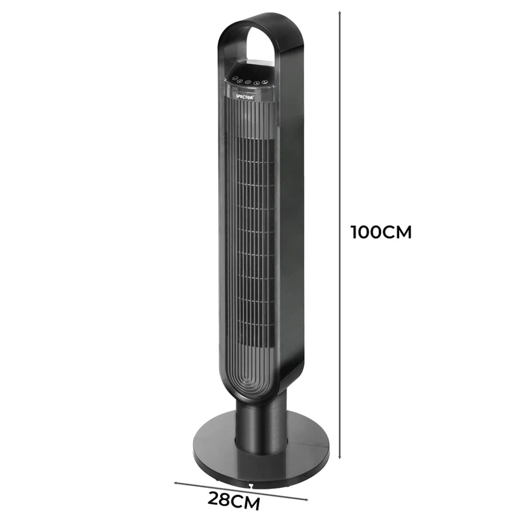 Spector Portable Bladeless Tower Fan Black-1973193856157618178