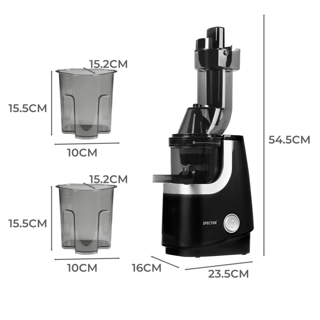 Spector Slow Juicer Cold Press Whole Black-1973193896179666946
