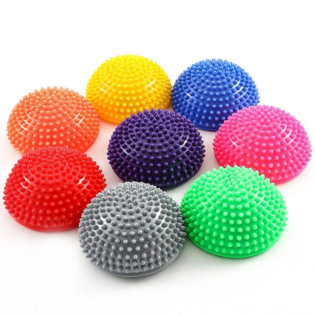 Spiky Massage Ball PVC Half Round Yoga Exercise Foot Hand