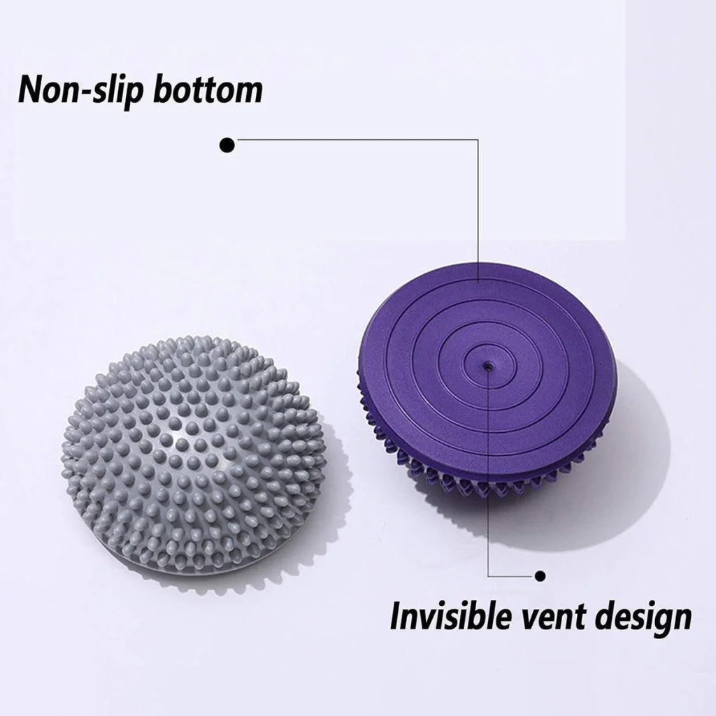 Spiky Massage Ball PVC Half Round Yoga Exercise Foot Hand