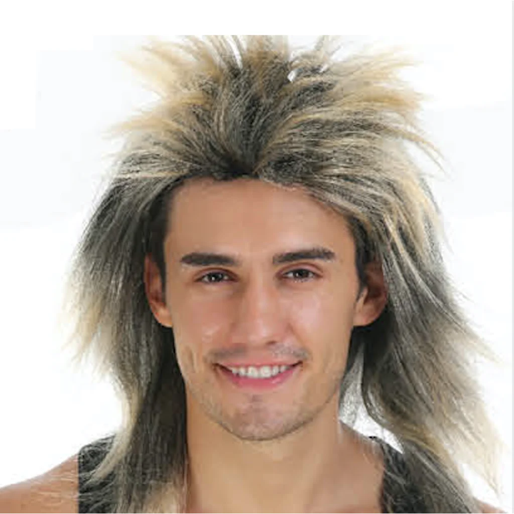 SPIKY PUNK Mullet Wig Costume Party Fancy Rock Hair Disco