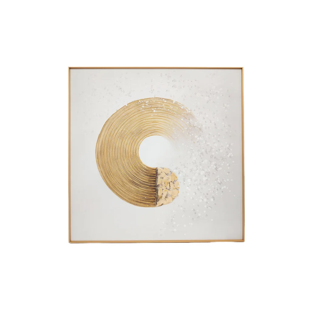 Spiral Square Framed Canvas Wall Art - Small - Home &