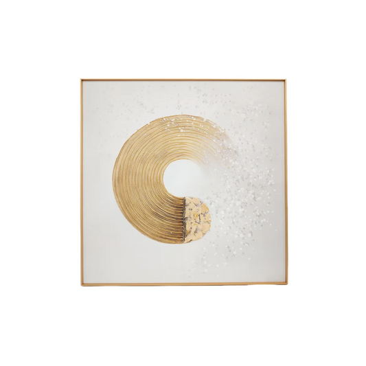 Spiral Square Framed Canvas Wall Art - Small - Home &