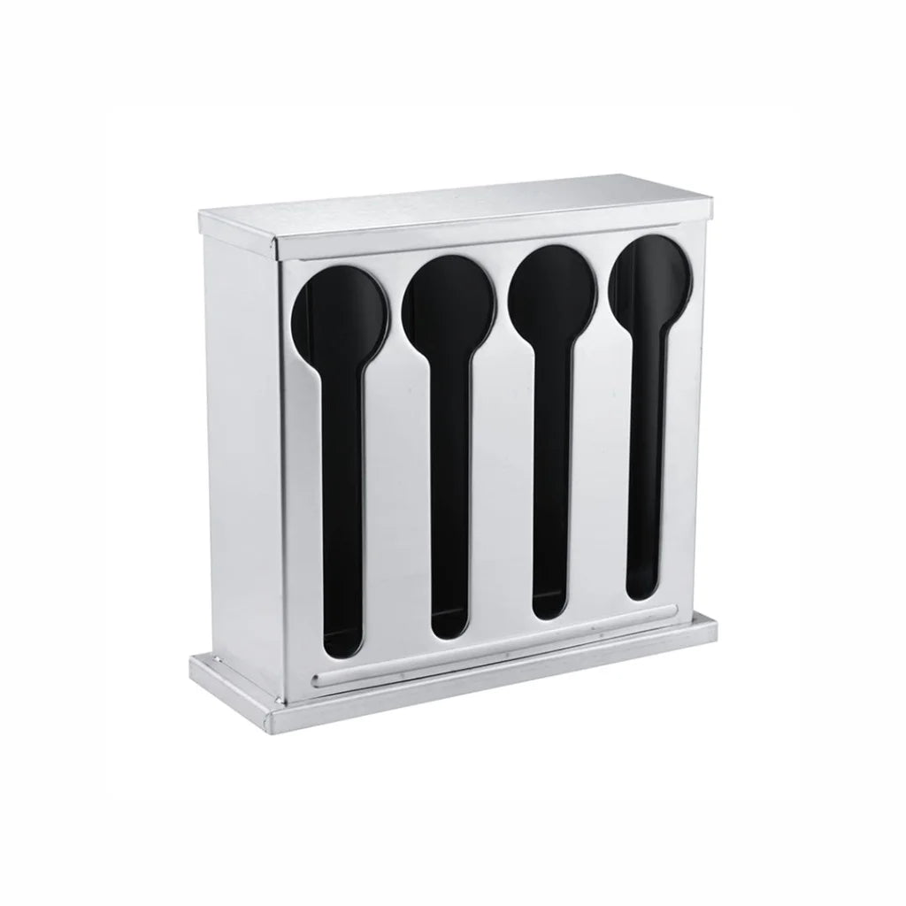 Spoon Utensil Holder Storage Rack Premium Stainless Steel Buffet Restaurant - 4 Holes