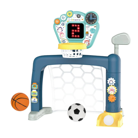 Sports World 3-in-1 Adjustable Indoor basketball Soccer