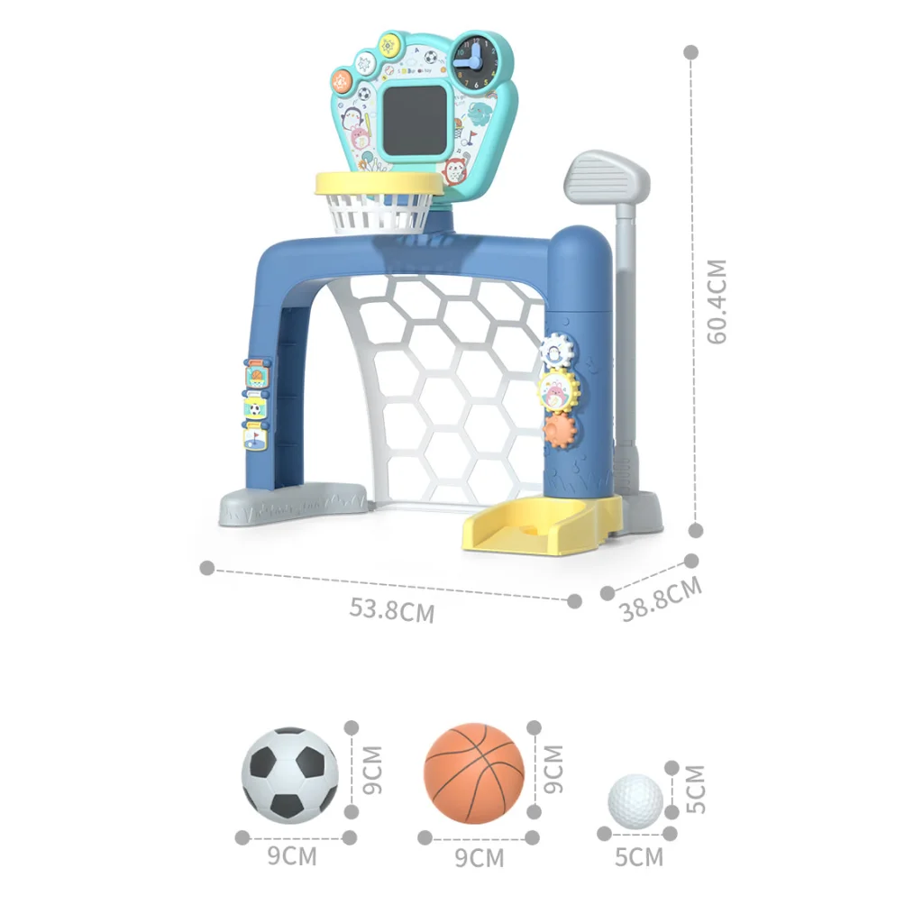 Sports World 3-in-1 Adjustable Indoor basketball Soccer