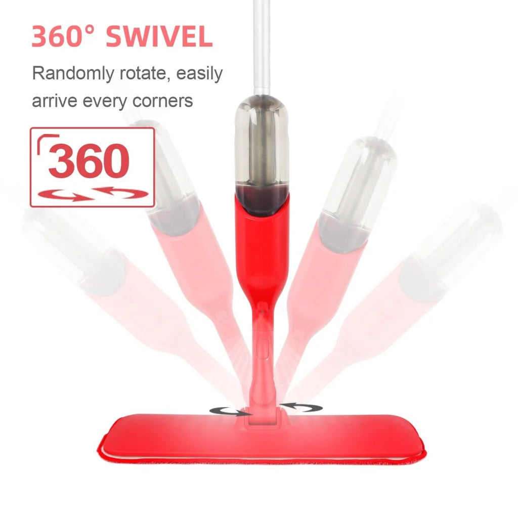 Spray Flat Mop with Microfiber Pads - Floor Tile Kitchen