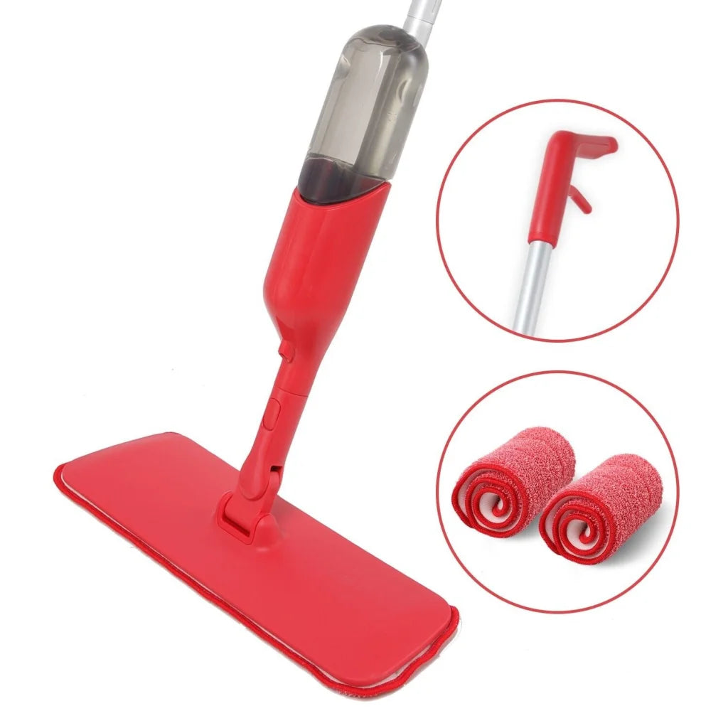 Spray Flat Mop with Microfiber Pads - Floor Tile Kitchen