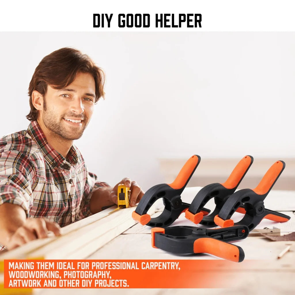 Spring Clamp Set HORUSDY 8Pc Quick Grip Plastic Non-Slip