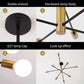 Sputnik Chandelier - Modern Industrial 8-Light Black & Gold