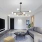 Sputnik Chandelier - Modern Industrial 8-Light Black & Gold