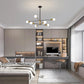 Sputnik Chandelier - Modern Industrial 8-Light Black & Gold