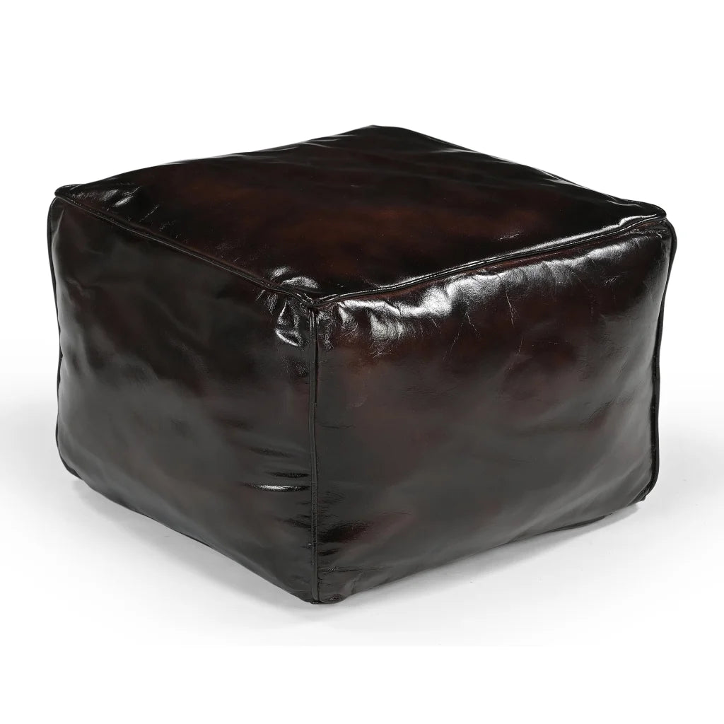 SQUARE CHOCOLATE OTTOMAN - Furniture > Living Room >