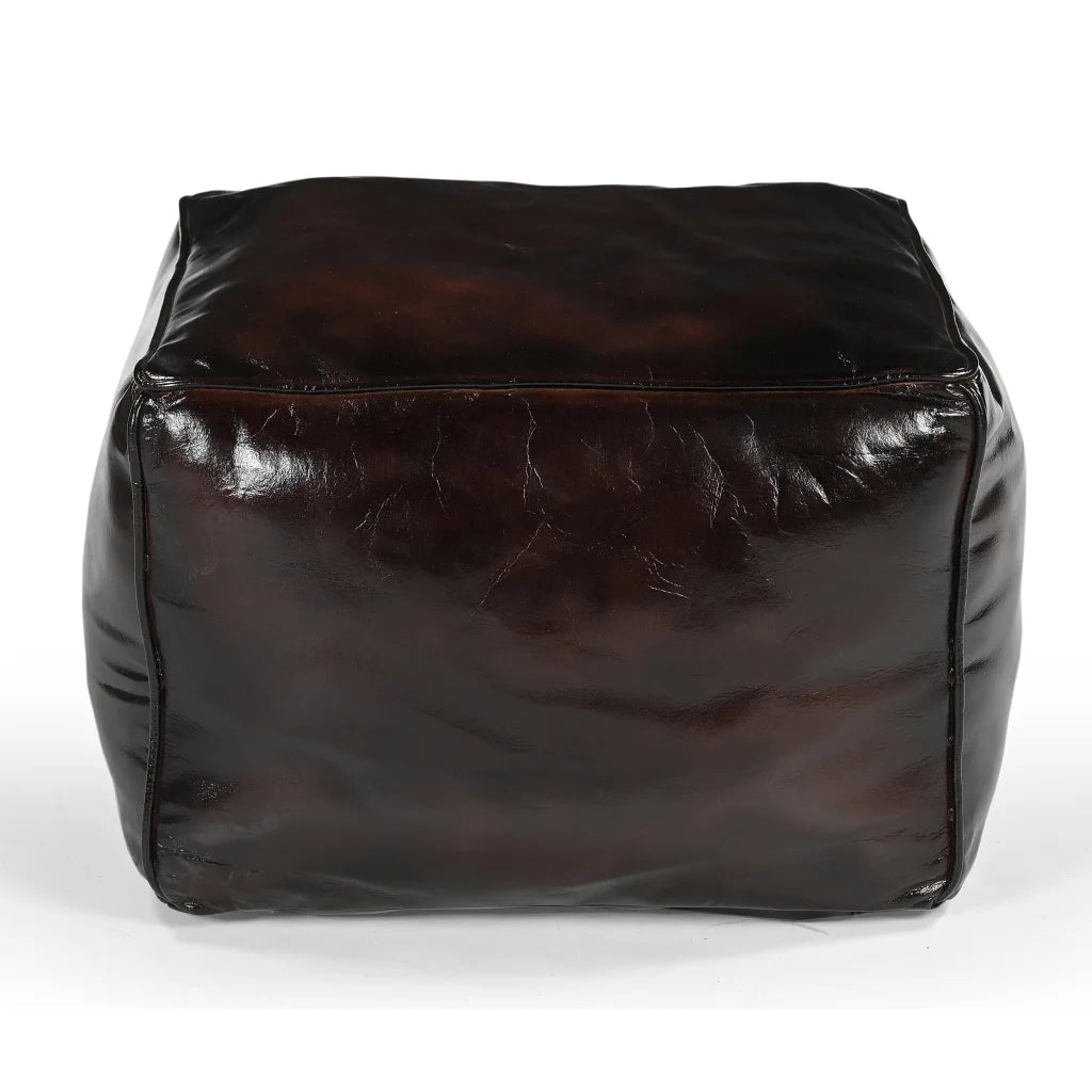 SQUARE CHOCOLATE OTTOMAN - Furniture > Living Room >