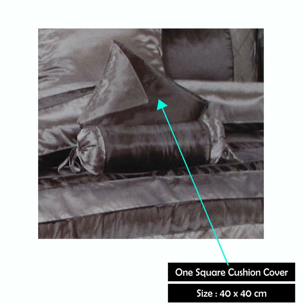 Square Cushion Cover Boudoir Caledonia Black Silver