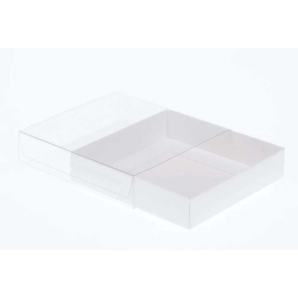 Square Invitation Gift Box 10 Pack 10cm 4cm Deep White Card