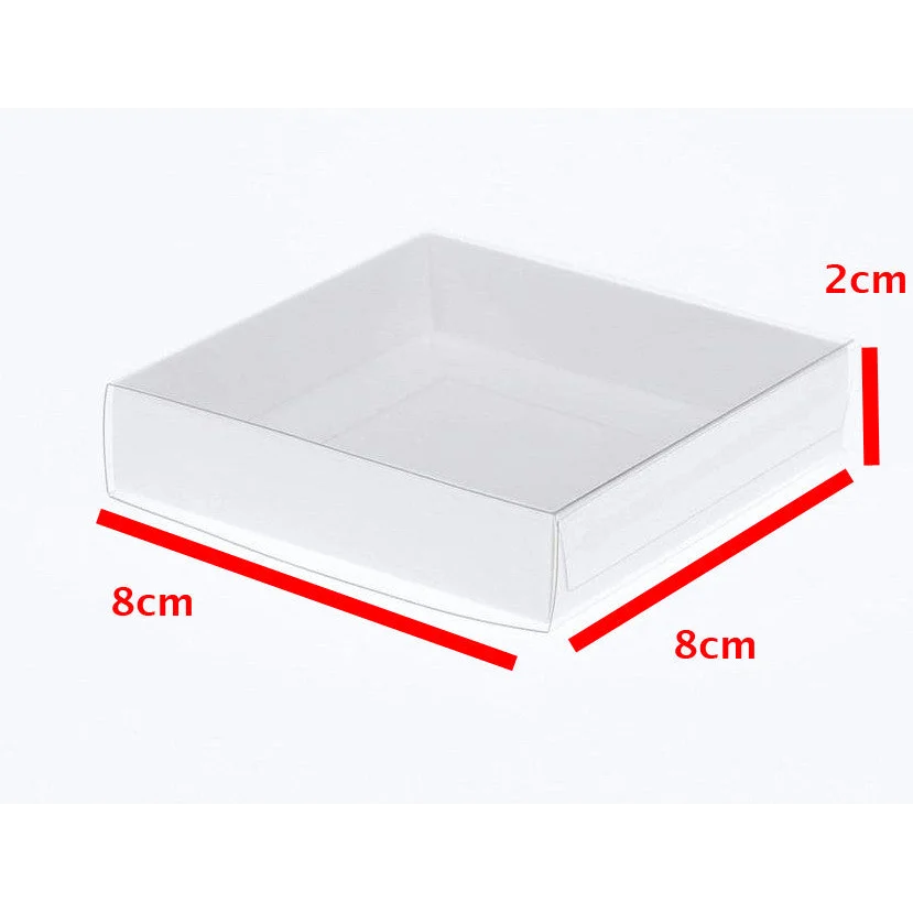 Square Invitation Gift Box 10 Pack 8cm 2cm Deep White Card