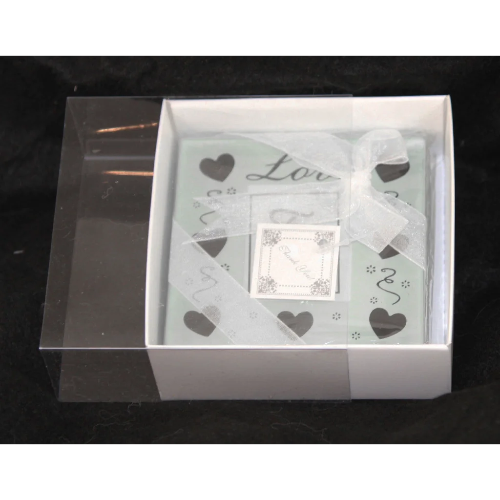 Square Invitation Gift Box 10 Pack 8cm 2cm Deep White Card