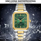 Square Steel Strap Men Quartz Watch - Business Style