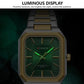 Square Steel Strap Men Quartz Watch - Business Style