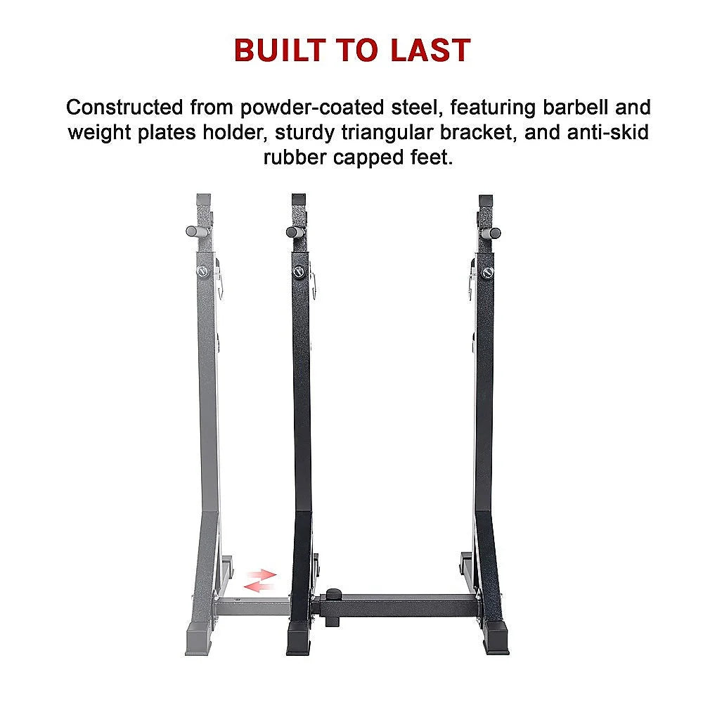 Squat Rack Commercial Adjustable Pair Fitness Exercise