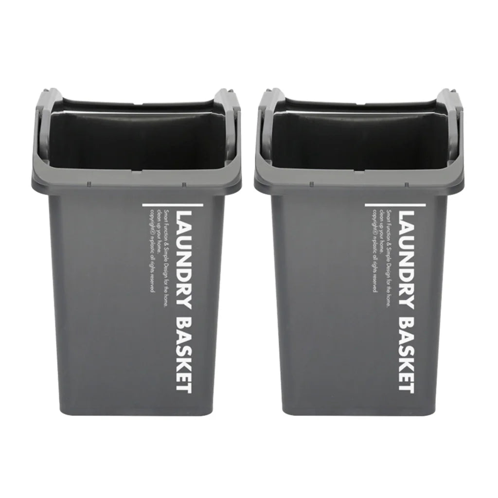 Stackable Multipurpose Laundry Basket Set of 2 - Dark Grey