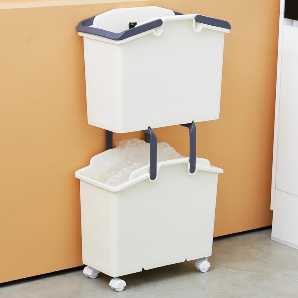 Stackable Multipurpose Laundry Basket Set of 2 - Ivory